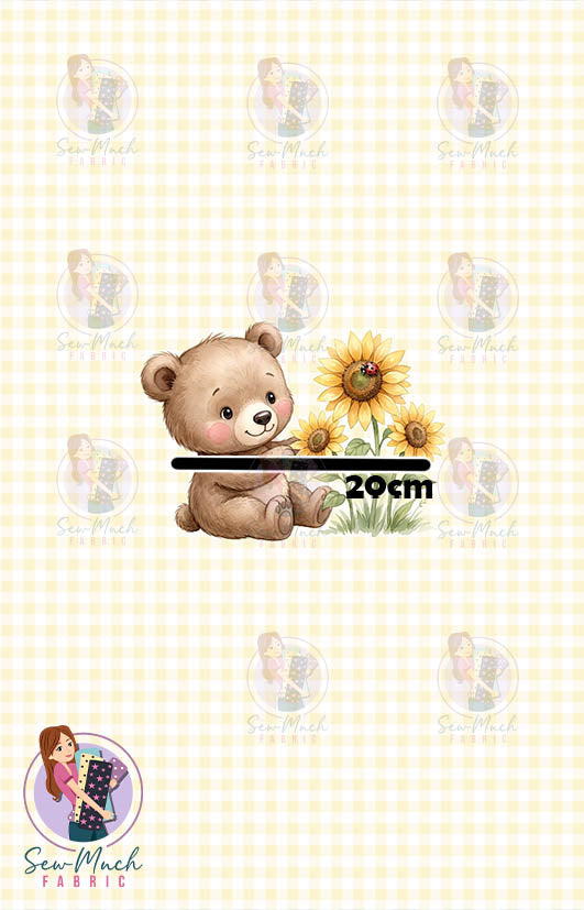AUGUST Pre-Order (2): Sunflower Bear PANEL