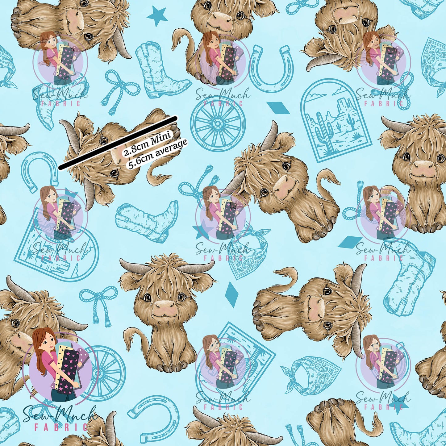 AUGUST Pre-Order (2): Highland Cow Western Blue