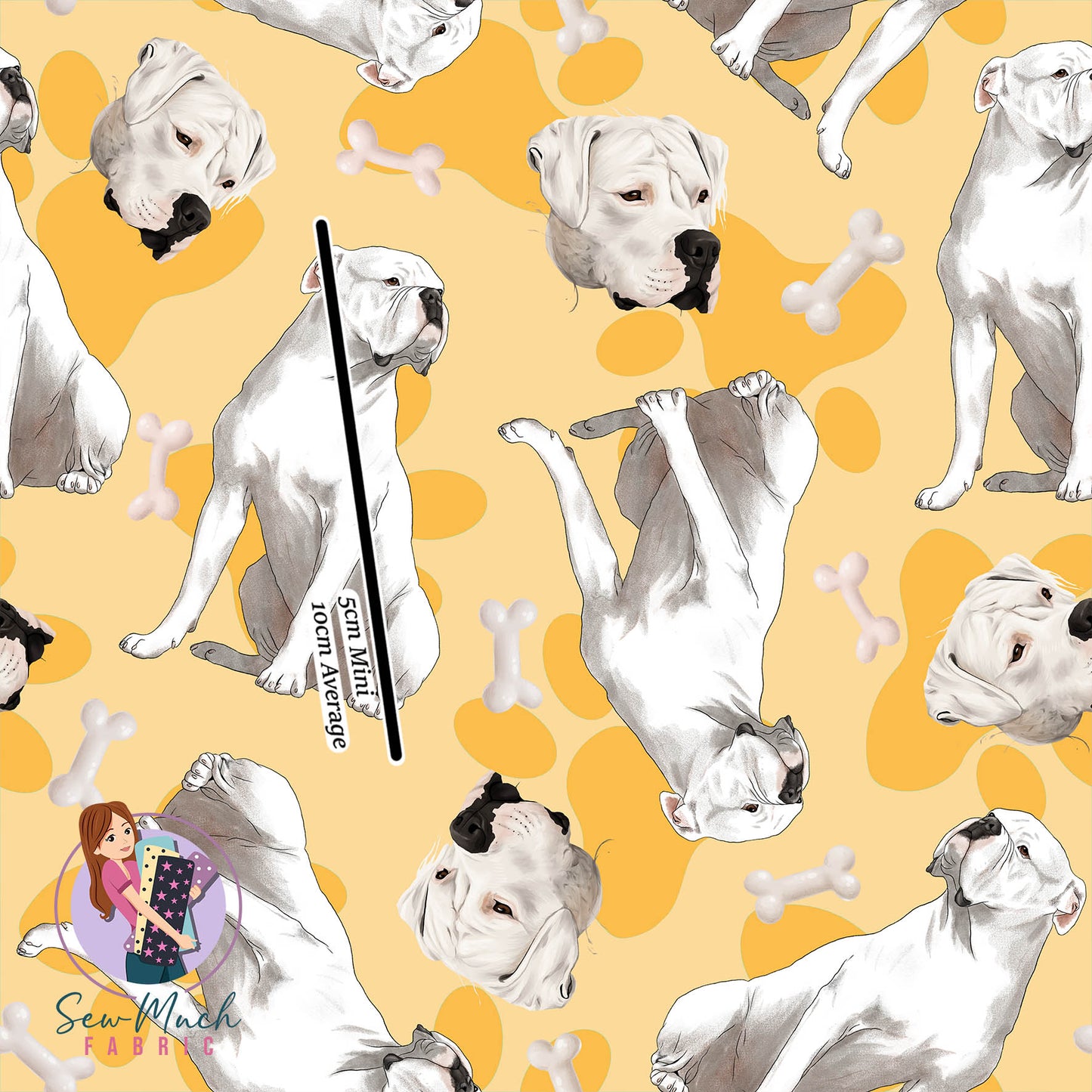 American Bulldog Yellow | Woven | Retail | Average Scale