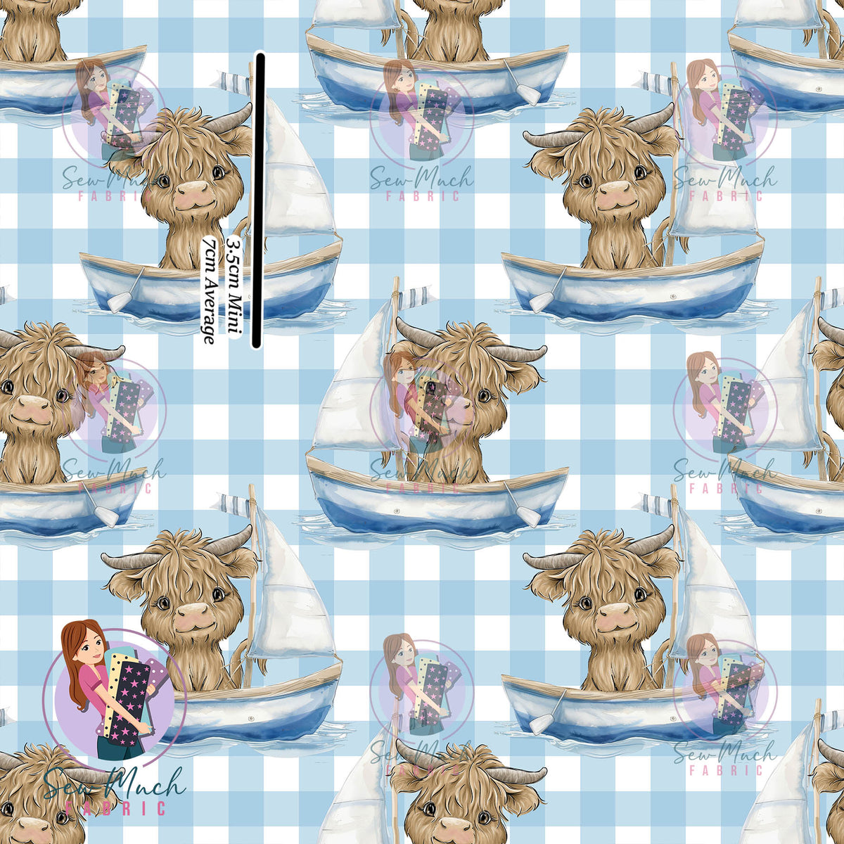 Highland Cow Boat | Woven | Retail | Average Scale