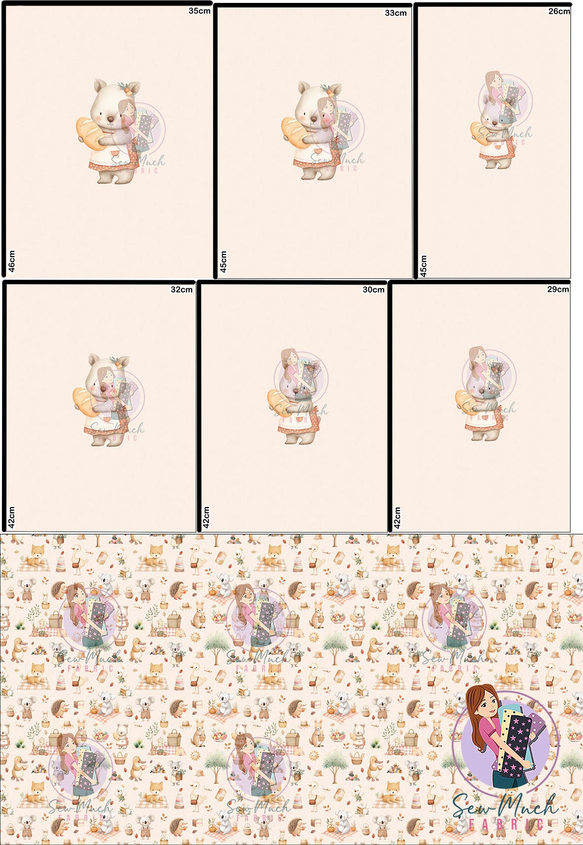 SEPTEMBER Pre-Order (1): Aussie Picnic 'PANEL FOR ROMPERS'