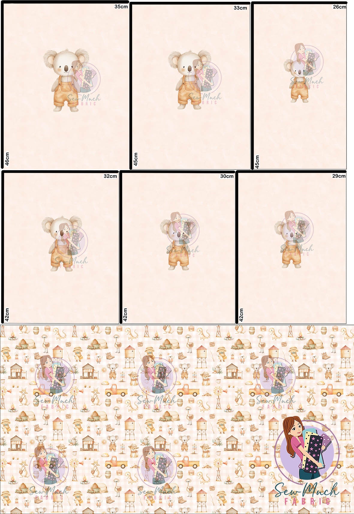 SEPTEMBER Pre-Order (1): Aussie Outback 'PANEL FOR ROMPERS'