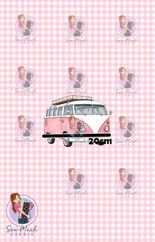 JULY Pre-Order (1): Retro Camper Pink PANEL