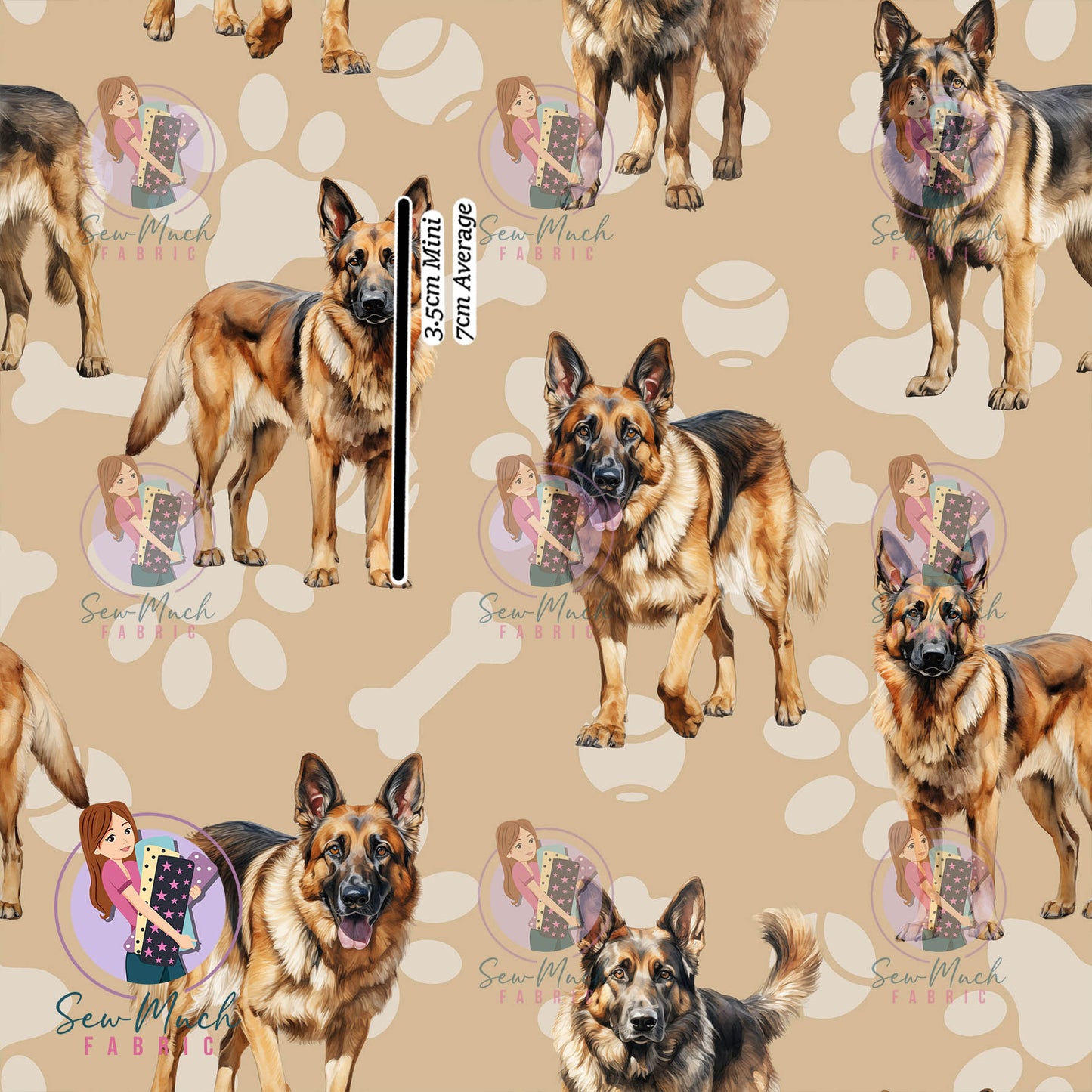 German Shepherd Beige | Woven | Retail | Average Scale