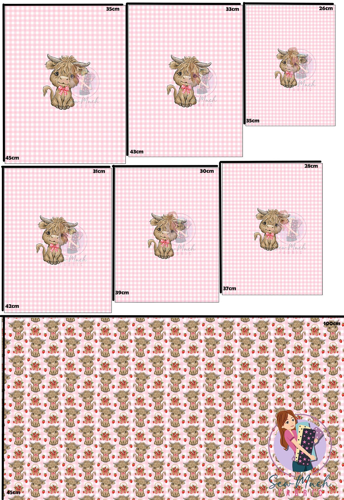 Unlimited Pre-Order: Highland Cow 49 'PANEL FOR ROMPERS'