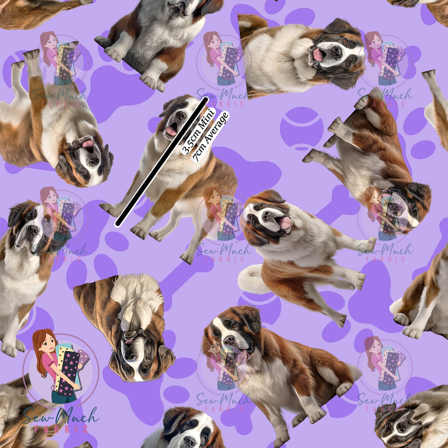 Saint Bernard Purple | Canvas | Retail | Average Scale