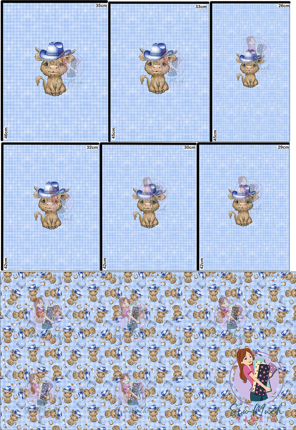 Unlimited Pre-Order: Highland Cow 71 'PANEL FOR ROMPERS'