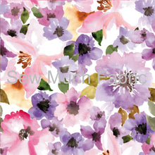 Load image into Gallery viewer, Purple Floral | Bamboo Lycra | Retail | Average Scale