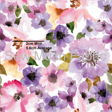 Load image into Gallery viewer, Purple Floral | Bamboo Lycra | Retail | Average Scale