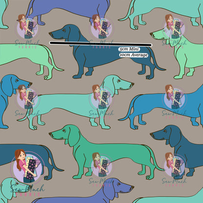 SEPTEMBER Pre-Order (2): Dachshunds Green & Blue