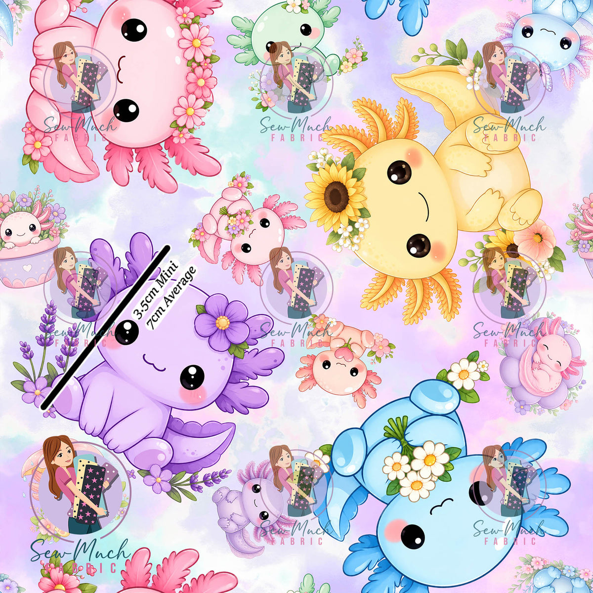 Axolotl Colourful | Woven | Retail | Average Scale