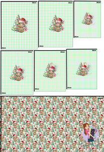 CHRISTMAS Pre-Order: Highland Cow Candy Cane Lane 'PANEL FOR ROMPERS'