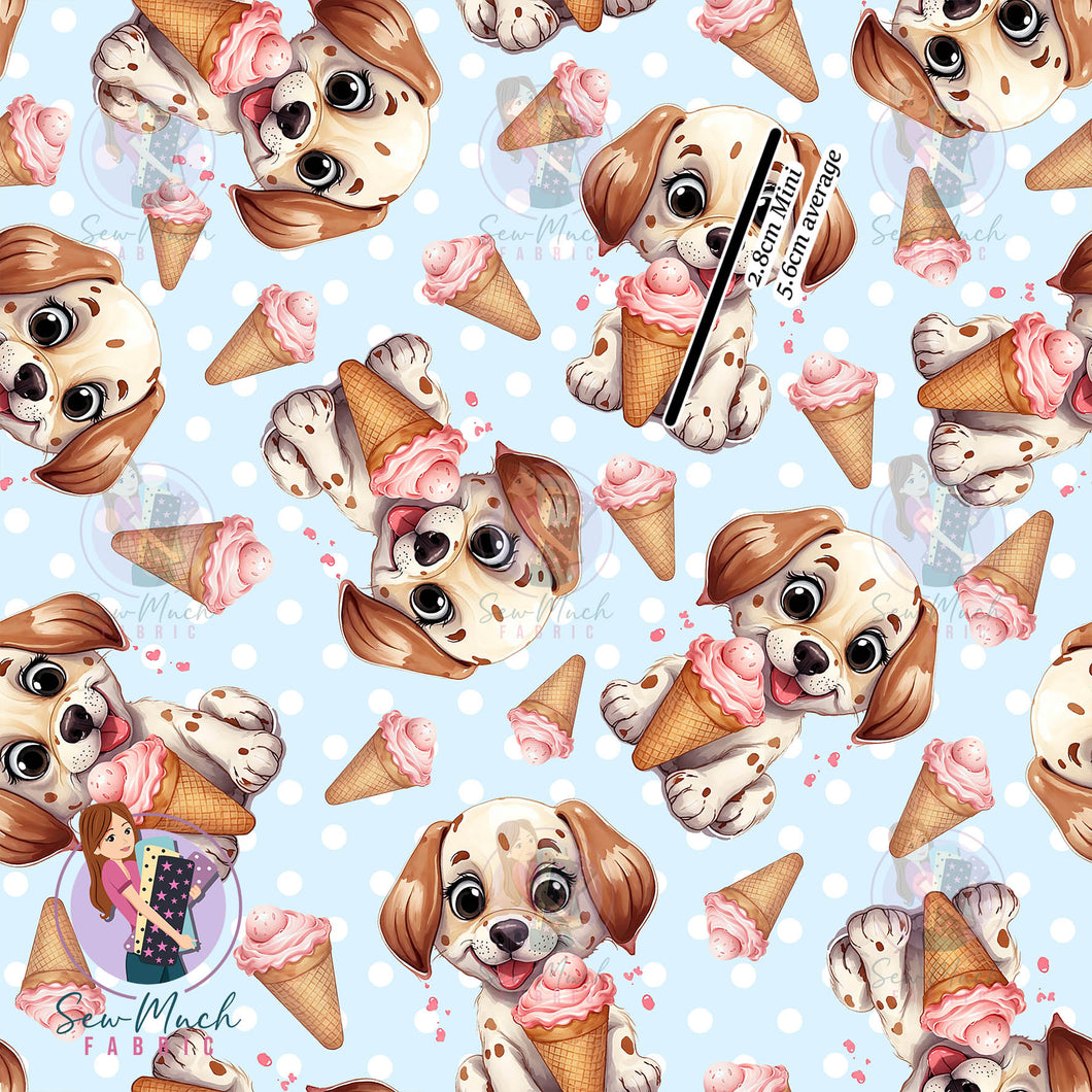 Blue Ice-cream dogs | Woven | Retail | Average Scale