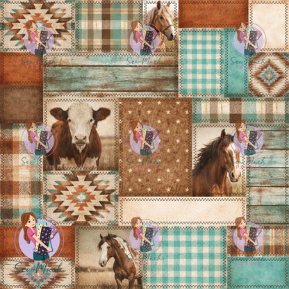 OCTOBER Pre-Order (2): Horses & Cow Patchwork