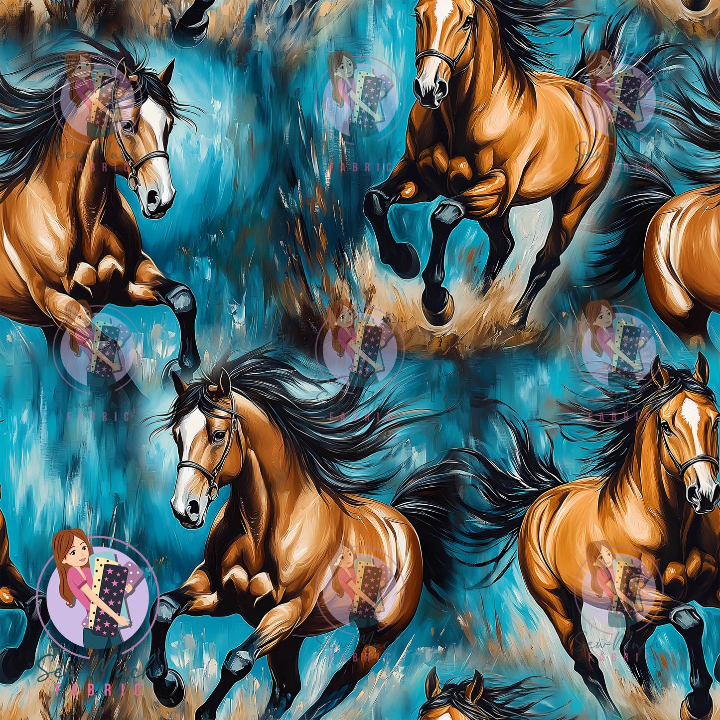 Unlimited Pre-Order: Horses Teal
