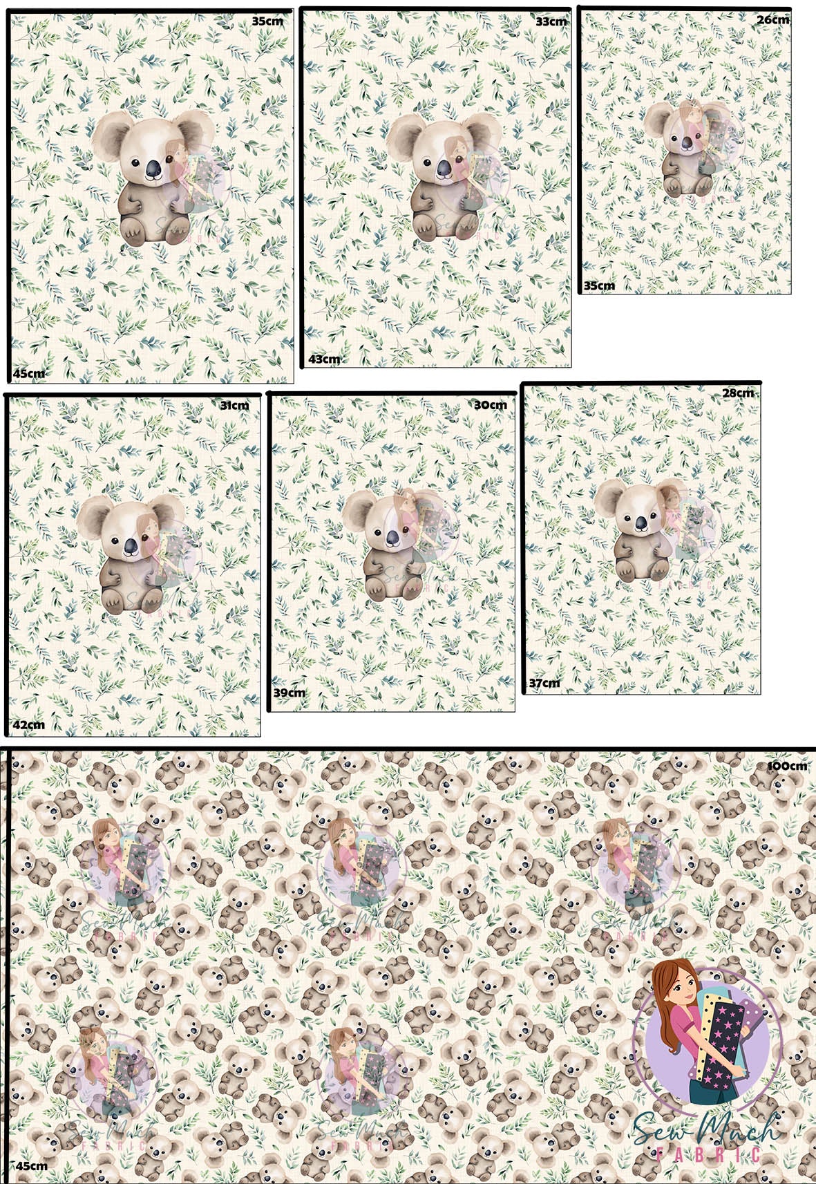 Unlimited Pre-Order: Koala 'PANEL FOR ROMPERS'