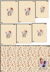 CHRISTMAS Pre-Order: Australian Animals Beige 'PANEL FOR ROMPERS'