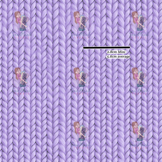 Purple Knit Look | Woven | Retail | Average Scale