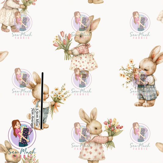 Easter: Bunny Flowers | Woven | Retail | MINI Scale