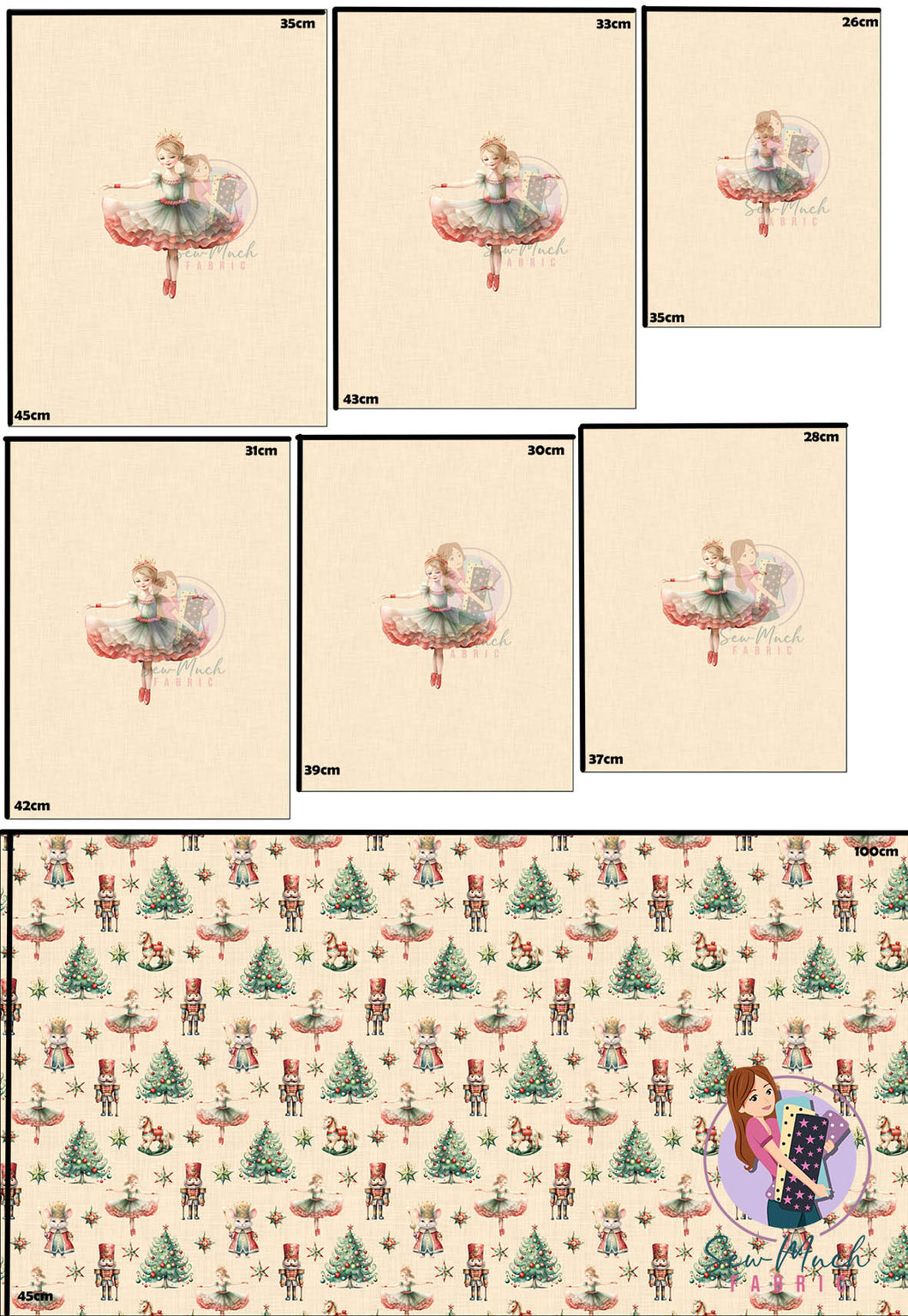 CHRISTMAS Pre-Order: Nutcracker 'PANEL FOR ROMPERS'