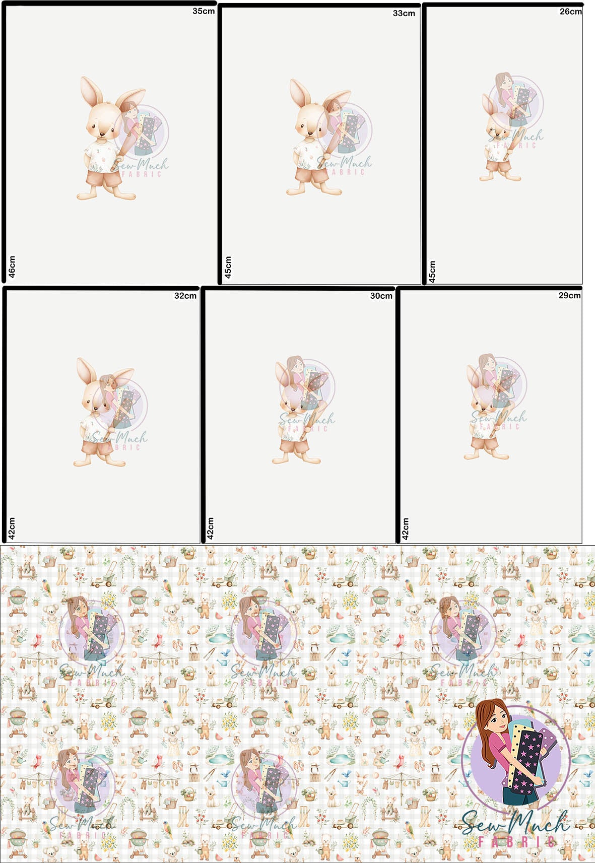SEPTEMBER Pre-Order (1): Aussie Backyard 'PANEL FOR ROMPERS'