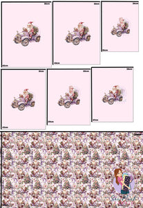 CHRISTMAS Pre-Order: Whimsical Pink 'PANEL FOR ROMPERS'