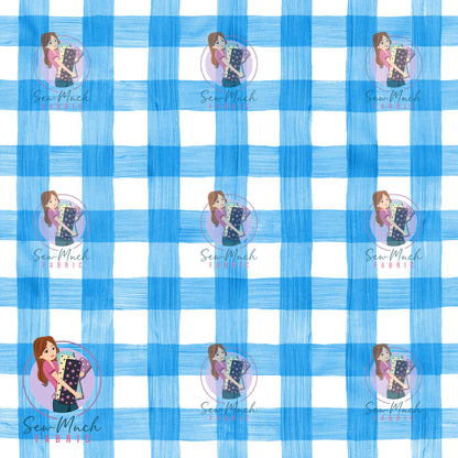 Blue Gingham | Canvas | Retail | Average Scale