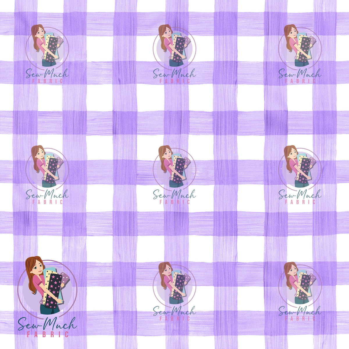 Purple Gingham | Canvas | Retail | Average Scale