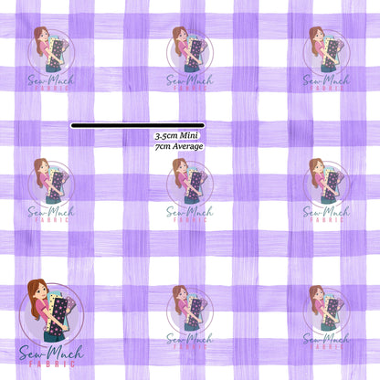 Purple Gingham | Knit | Retail | Average Scale