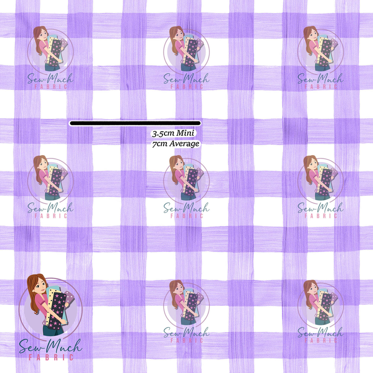 Purple Gingham | Canvas | Retail | Average Scale