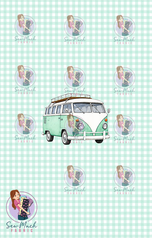 JULY Pre-Order (1): Retro Camper Aqua Green PANEL