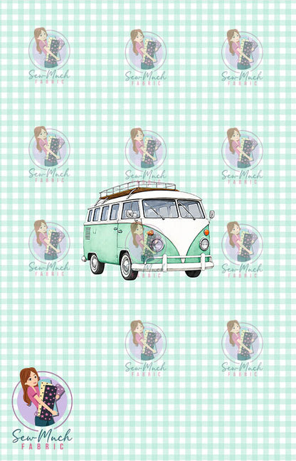 JULY Pre-Order (1): Retro Camper Aqua Green PANEL
