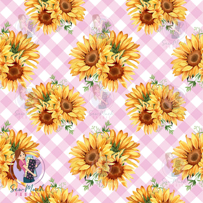 Unlimited Pre-Order: Floral Sunflower Pink Gingham