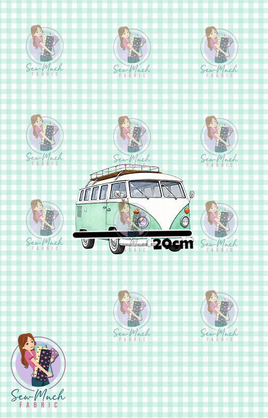 JULY Pre-Order (1): Retro Camper Aqua Green PANEL