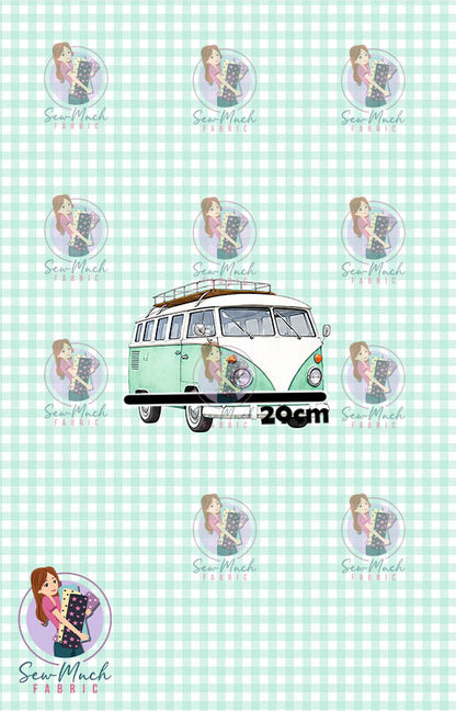 JULY Pre-Order (1): Retro Camper Aqua Green PANEL
