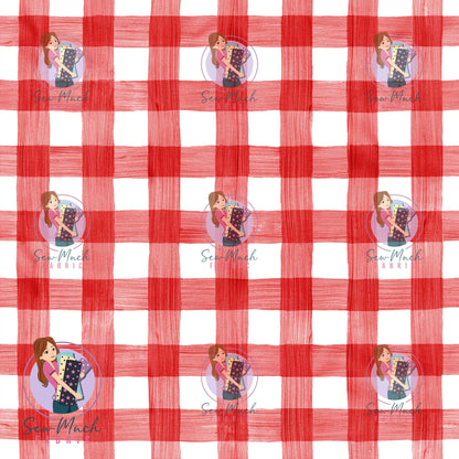 Red Gingham | Knit | Retail | Average Scale