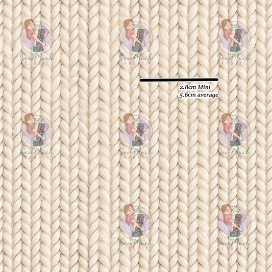 Beige Knit Look | Woven | Retail | MINI Scale