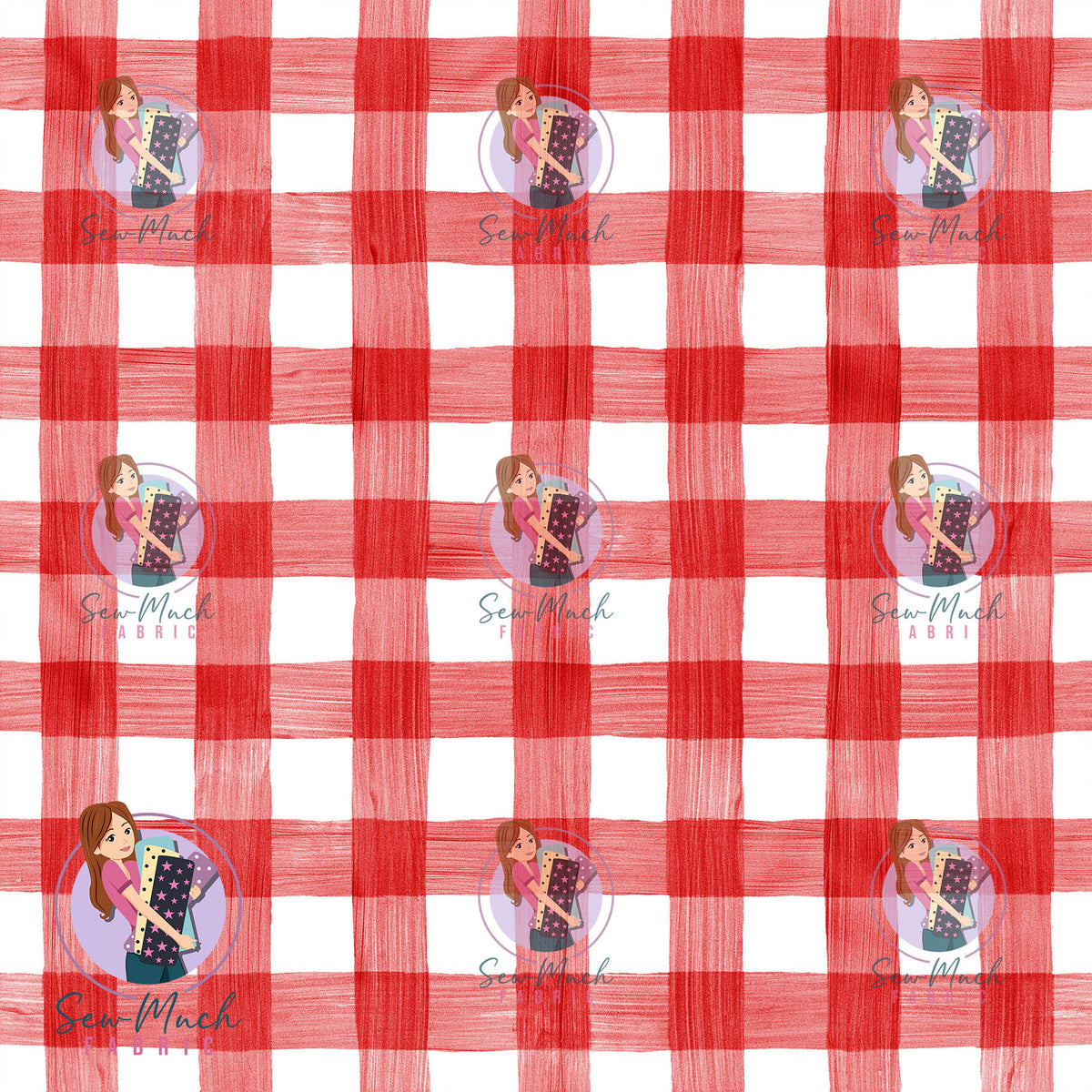 Red Gingham | Canvas | Retail | Average Scale