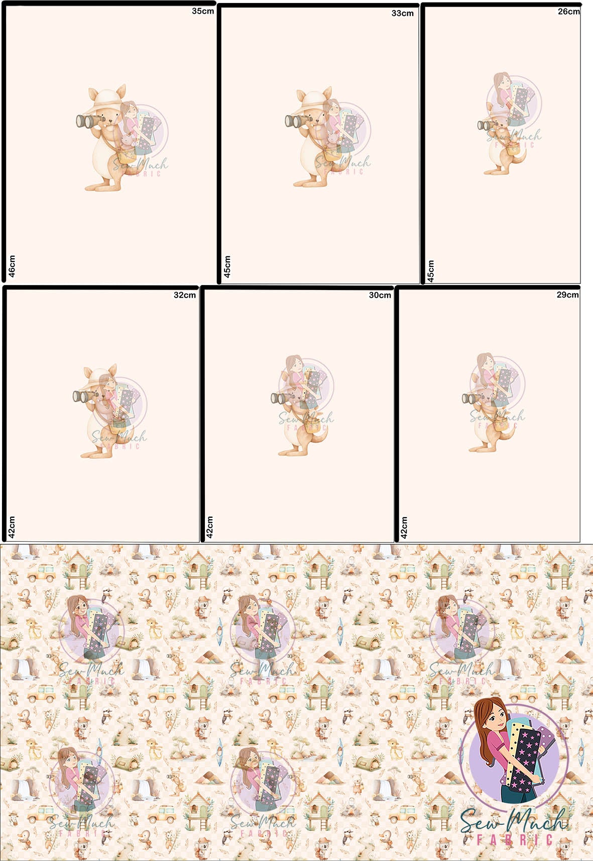 SEPTEMBER Pre-Order (1): Aussie Adventure 'PANEL FOR ROMPERS'