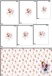CHRISTMAS Pre-Order: Ballerina 'PANEL FOR ROMPERS'