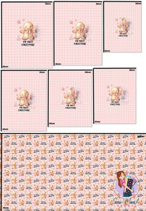 CHRISTMAS Pre-Order: My First Christmas Pink 'PANEL FOR ROMPERS'