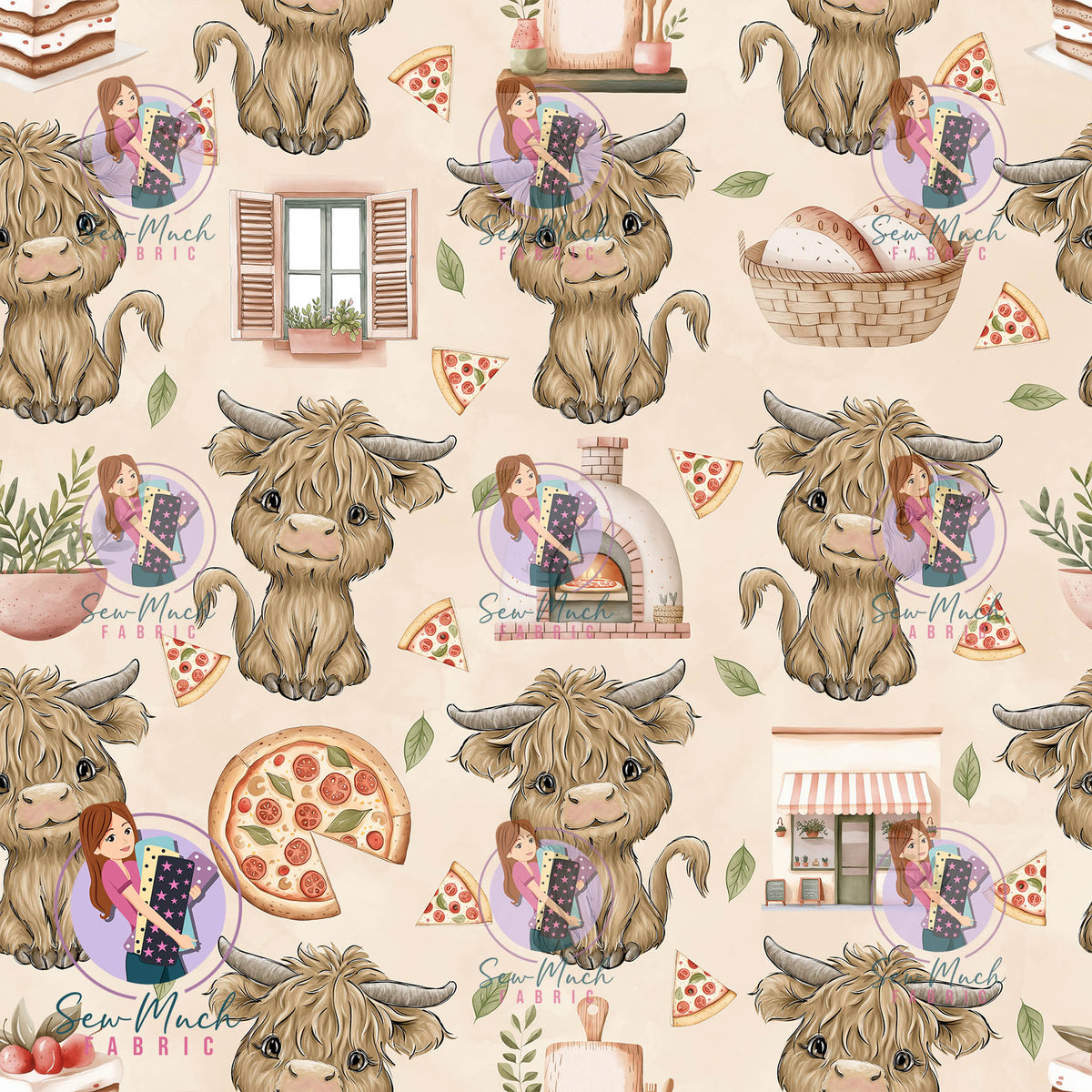 Highland Cow Italia | Woven | Retail | Average Scale
