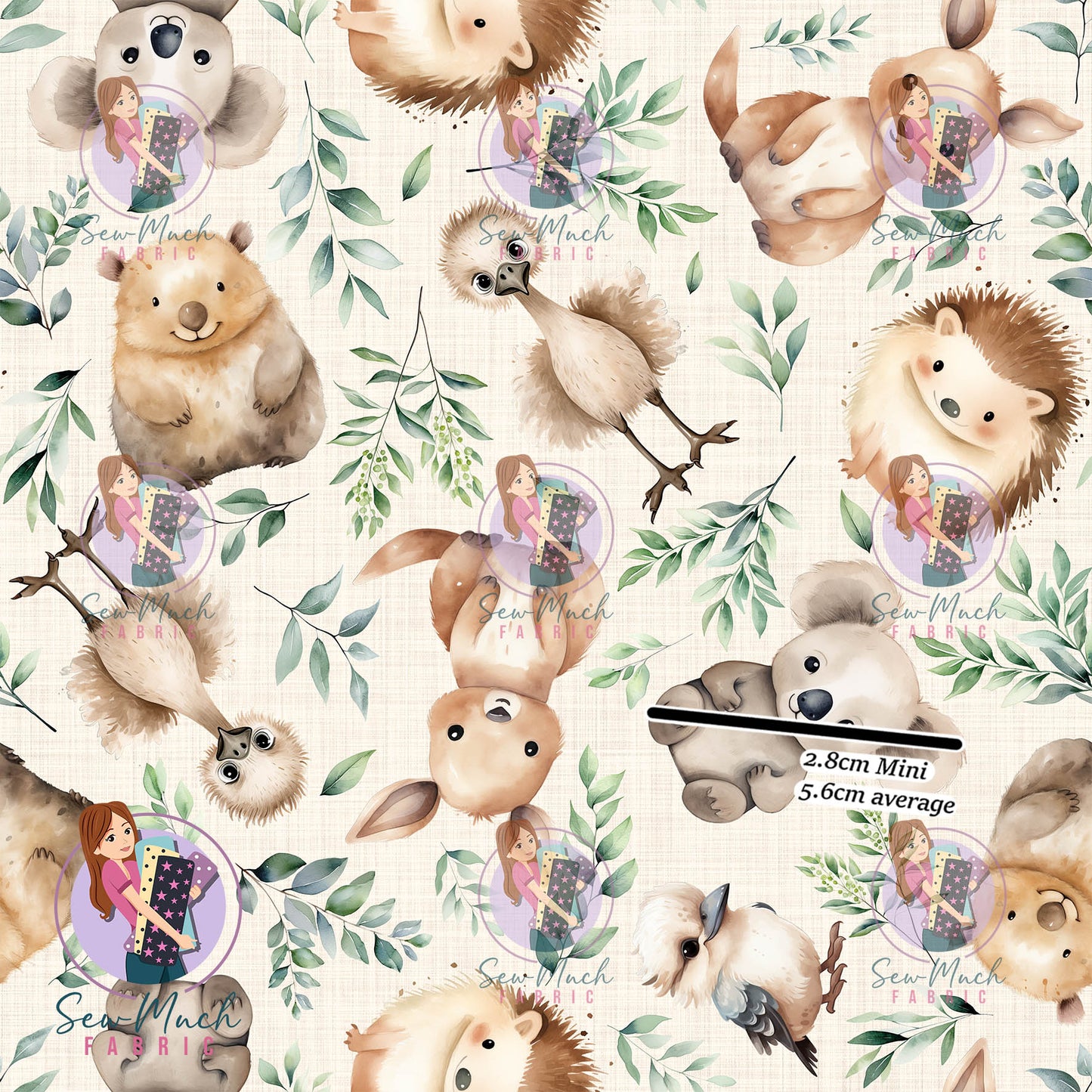Australian Animals Beige | Woven | Retail | Average Scale
