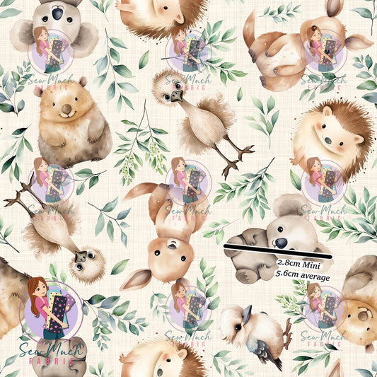 Australian Animals Beige | Woven | Retail | Average Scale