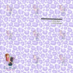 Leopard Print Purple| Knit 220gsm | Retail | Average Scale