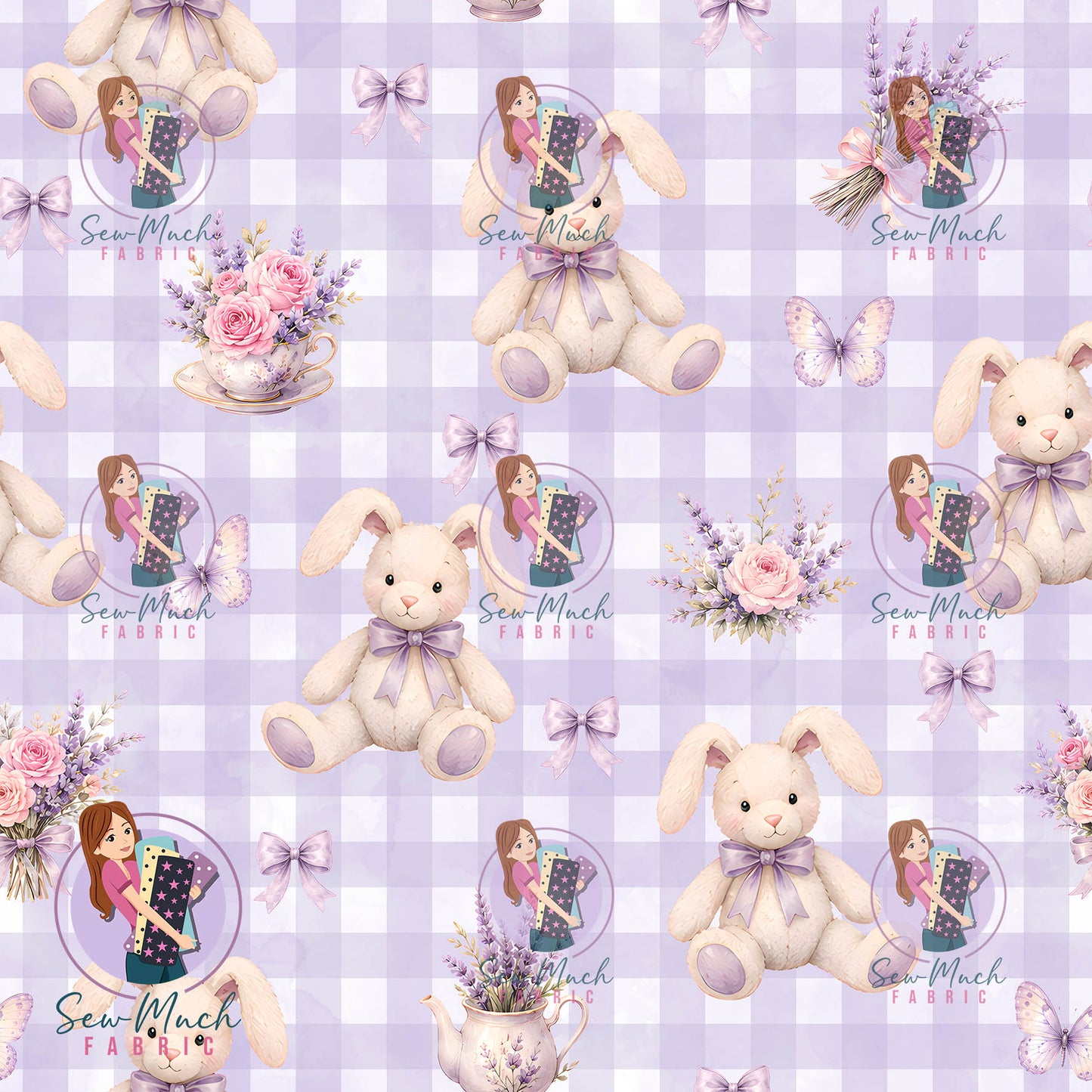 AUGUST Pre-Order (2): Lavender Bunny Gingham