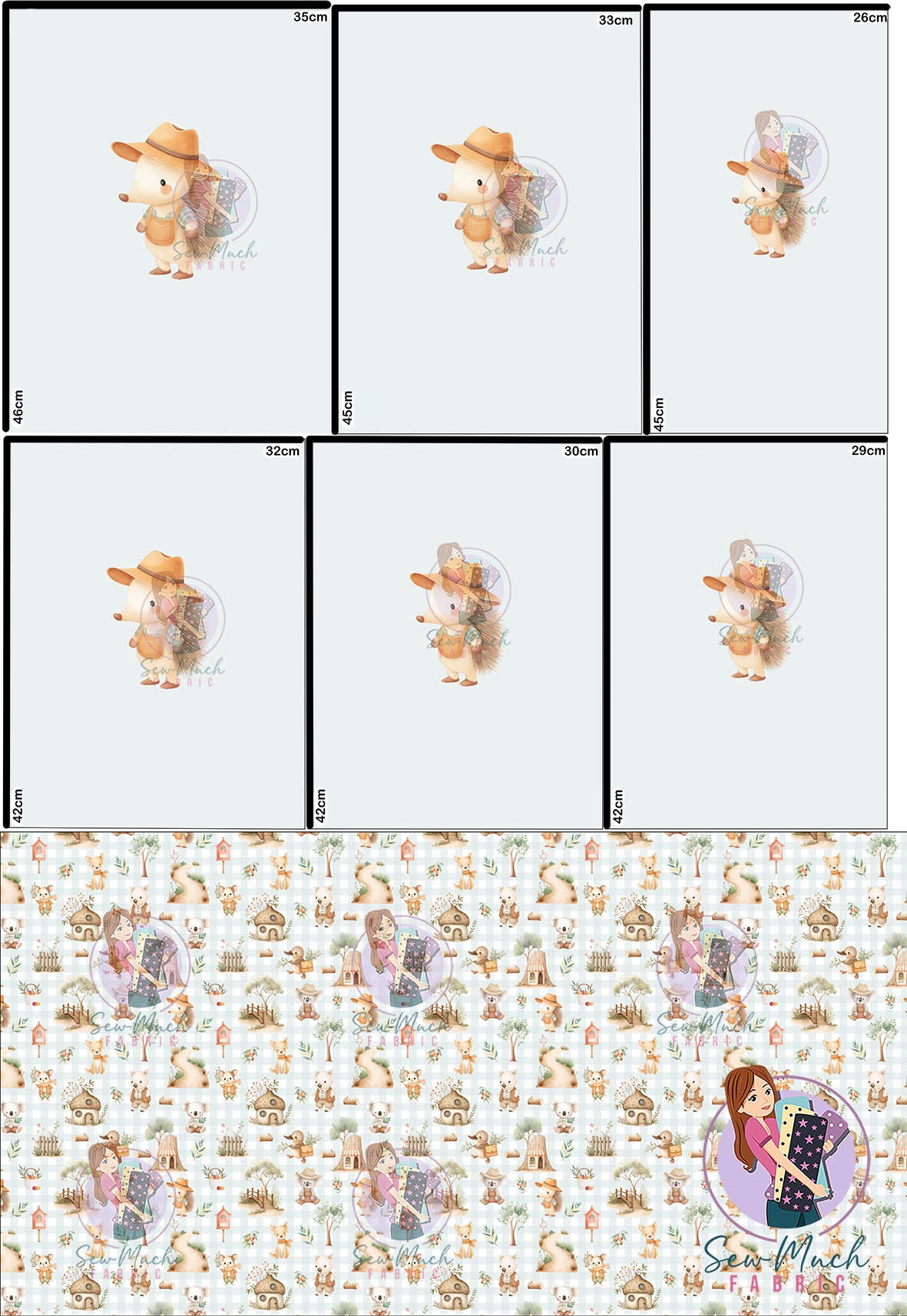 SEPTEMBER Pre-Order (1): Aussie Bush Village 'PANEL FOR ROMPERS'