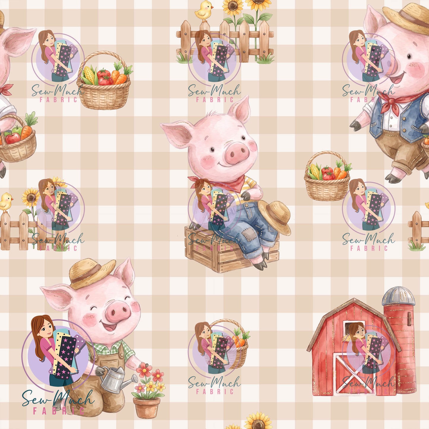 AUGUST Pre-Order (1): Three Little Pigs Gingham