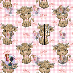 SEPTEMBER Pre-Order (2): Highland Cow Pink Bow
