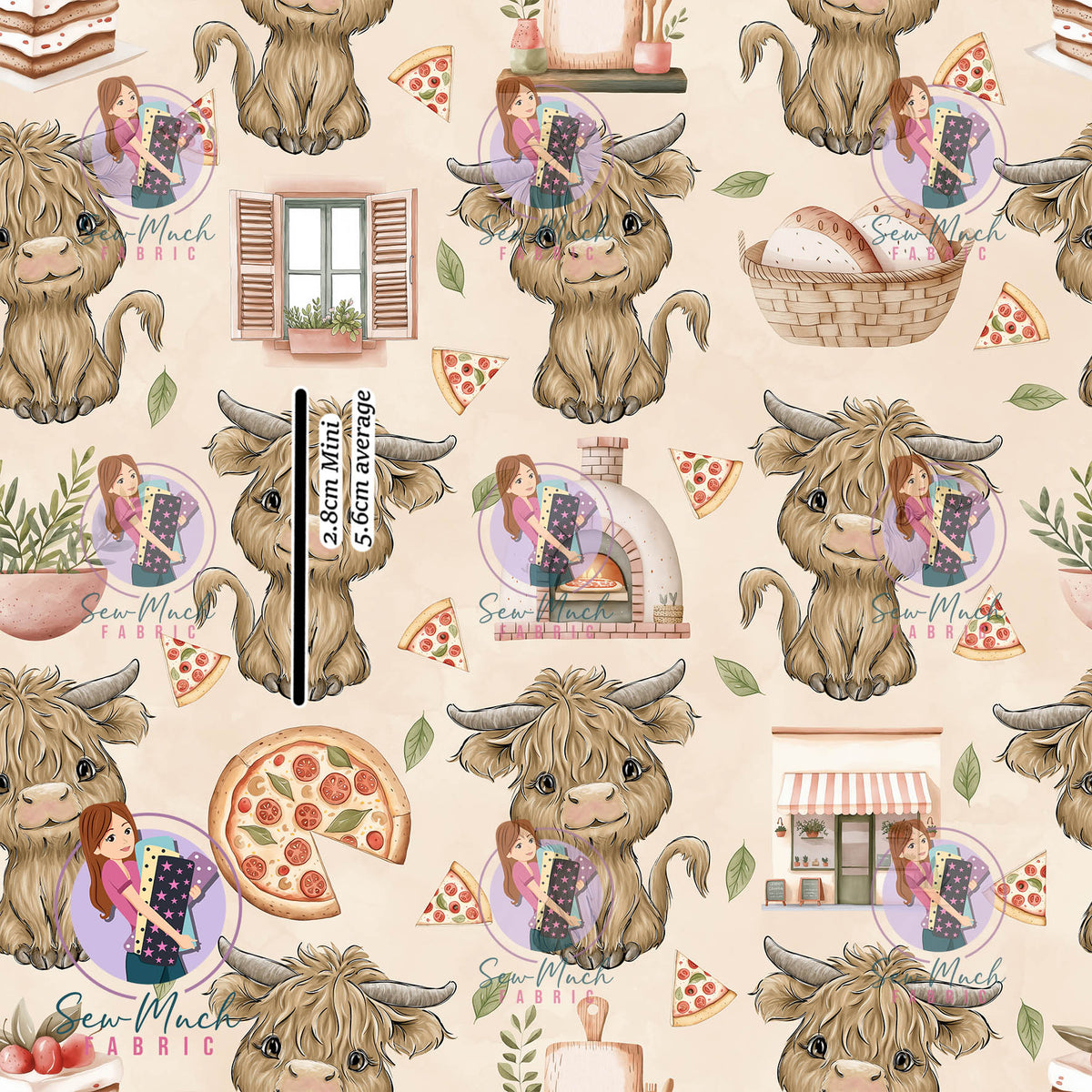 Highland Cow Italia | Woven | Retail | Average Scale